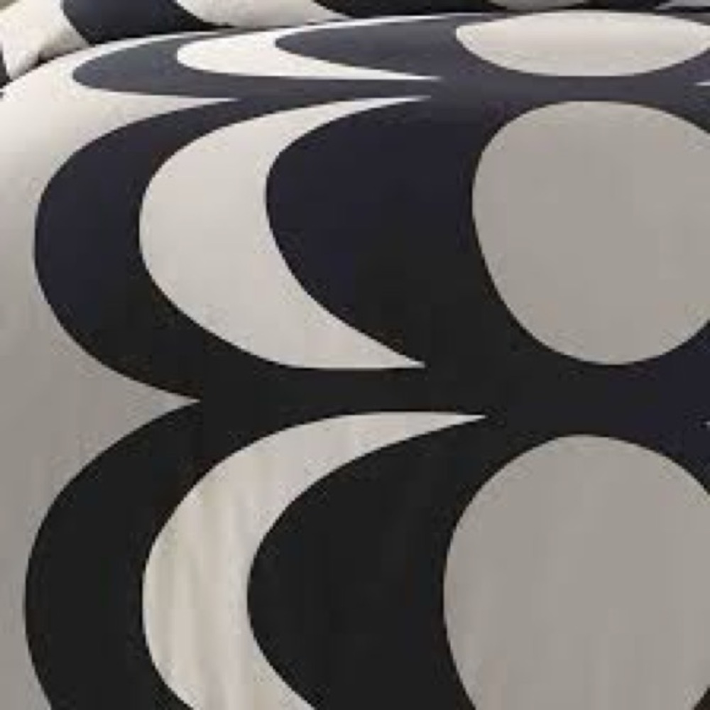 Marimekko “Kaivo” pattern by Maija Isola King Shams, Grey, Black, & White